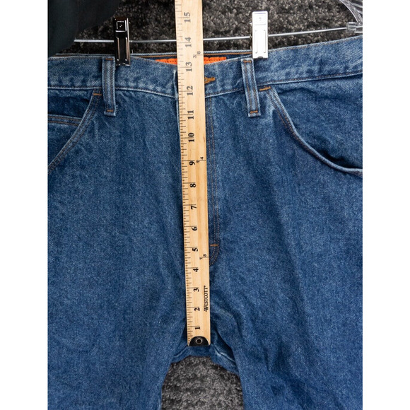 Wrangler FR Jeans Mens 35x33 (Tag 36x34) Blue Flame Resistant RIGGS Workwear - Picture 10 of 14